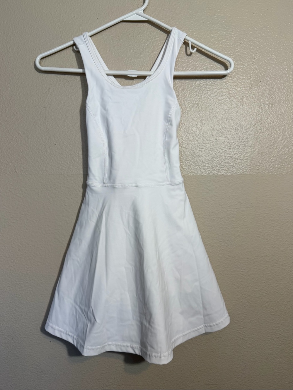 Girls Tennis Dress Skort White Tank Fit-and-Flare small